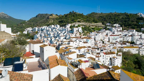 View Beautiful White Village Casares Province Malaga Spain — Stock Photo, Image