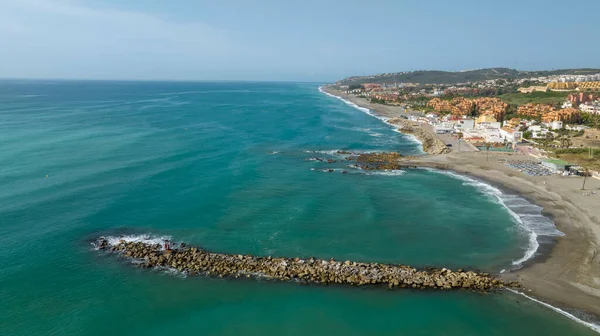 Duquesa Oder Burgstrand Der Küste Von Manilva Andalusien — Stockfoto