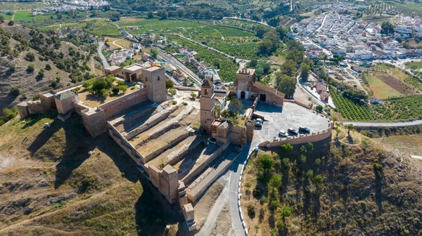 Vista Del Castillo Morisco Alora Provincia Málaga Andalucía — Foto de Stock