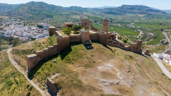 Kilátás Nyílik Mór Vár Alora Tartományban Malaga Andalúzia — Stock Fotó