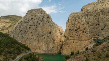 Gaitanes geçidi, kralın yolunun bulunduğu yer, Ardales, Malaga.