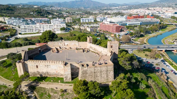 Blick Auf Die Burg Sohail Der Gemeinde Fuengirola Andalusien Stockfoto