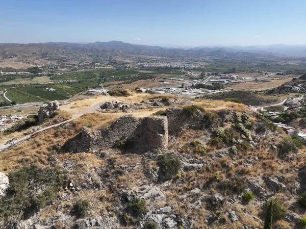 stock image view of the remains of the old castle in the municipality of Cartama in the province of Malaga, Spain