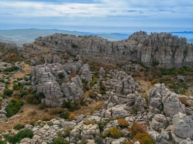 İspanya 'nın Malaga ilindeki Antequera doğal alanının görüşleri
