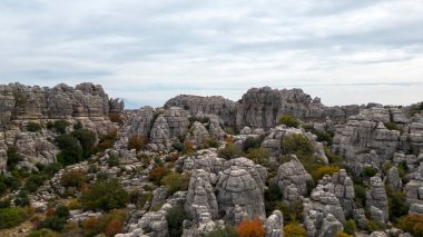 İspanya 'nın Malaga ilindeki Antequera doğal alanının görüşleri
