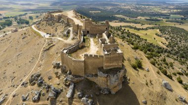 View of the caliphal fortress of Gormaz in the province of Soria, Spain clipart