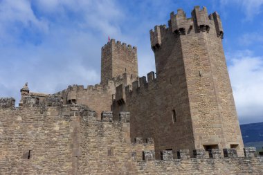 Javier Navarre, İspanya 'daki güzel şatonun manzarası