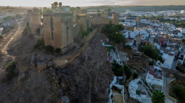 Aerial view of the castle of Alcala de Guadaira, Seville clipart