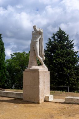 İspanya 'nın antik Roma kenti İtalya' daki İmparator Trajan 'ın heykeli.