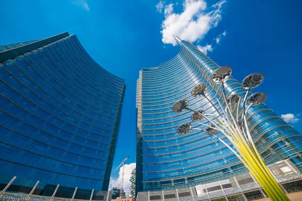 Glass Skyscraper Center Milan Royalty Free Stock Images
