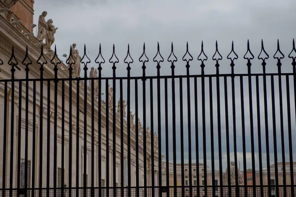 Wrought Iron Gate Peter Square Rome — Stock Photo, Image