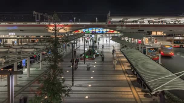 아카시 2023 보행자들 기차역에 고품질 — 비디오