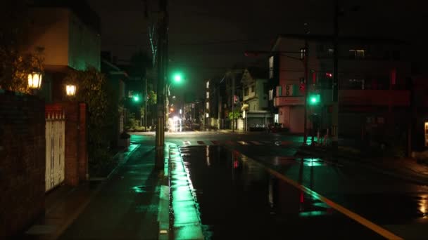 Akashi Japonia Kwietnia 2023 Światła Drogowe Zmieniają Się Zielonego Czerwony — Wideo stockowe