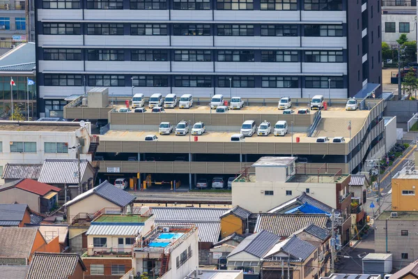 Sumoto Ιαπωνία Μαΐου 2023 Λευκά Αυτοκίνητα Στην Οροφή Του Γκαράζ — Φωτογραφία Αρχείου