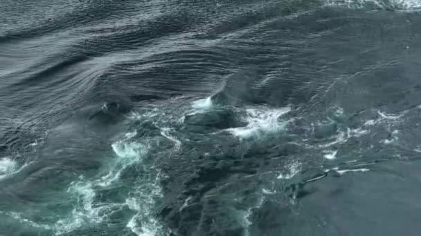 Eddies Stromingen Diep Donker Oceaanwater Hoge Kwaliteit Beeldmateriaal — Stockvideo