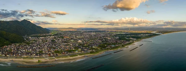 Panoramic Aerial View Izumo City Shimane Sea Japan Coast High — Stock Photo, Image