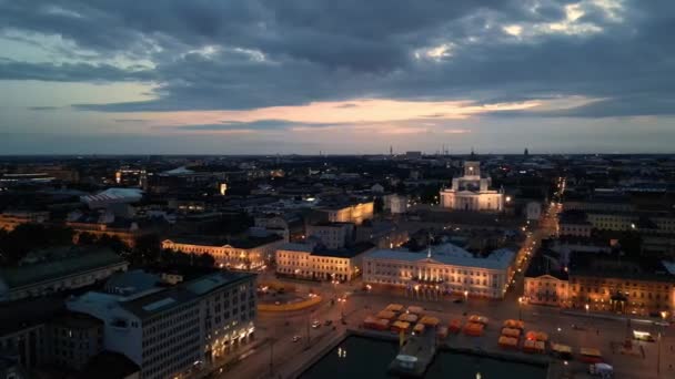 Prima Luce Dell Alba Edifici Storici Chiesa Nella Città Europea — Video Stock