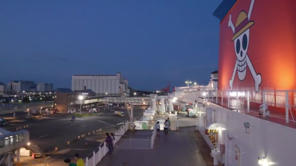 홋카이도 2023년 31일 저녁에 토마코마이 항구에서 출발하는 고품질 — 비디오