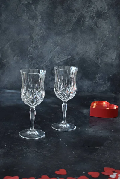 Valentine background with wine, roses and candle.