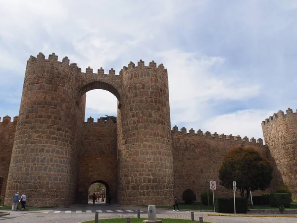 Avila Középkori Város Gyönyörű Falaival Spanyolország — Stock Fotó