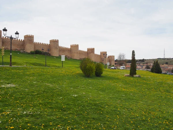 Авіла Середньовічне Місто Красивими Стінами Іспанія — стокове фото