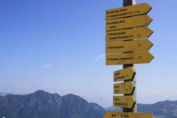 stock image Hiking through the Austrian mountains, in the Alpbach area.