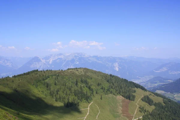 Senderismo Por Las Montañas Austríacas Zona Alpbach — Foto de Stock