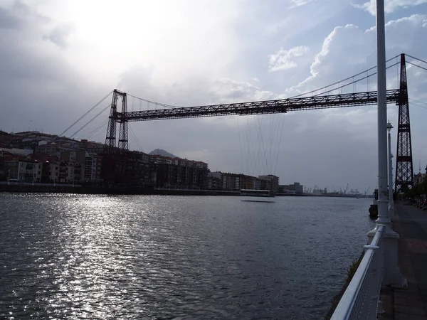 Portugalete Città Basca Famosa Suo Ponte Sospeso — Foto Stock