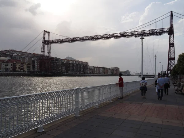 Portugalczyk Miasto Basków Słynie Mostu Wiszącego — Zdjęcie stockowe