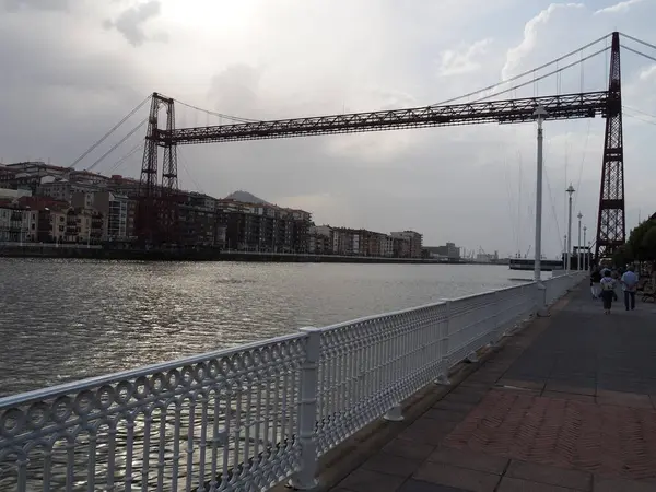 Portugalete Eine Baskische Stadt Berühmt Für Ihre Hängebrücke — Stockfoto