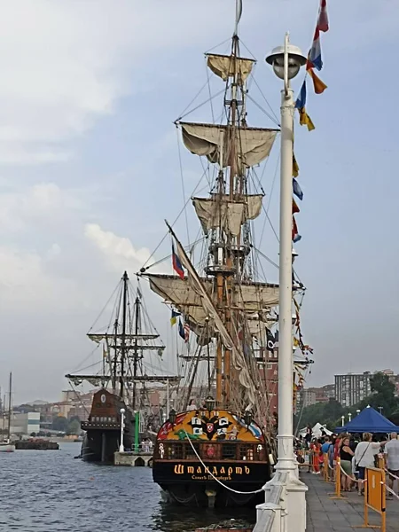 Exposición Barcos Clásicos Antiguos Portugalete España — Foto de Stock