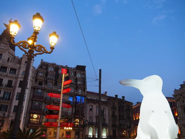 stock image Bilbao, white nights in the Biscayan capital. Spain.