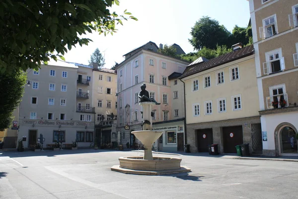 Salzburg Stadt Österreichs Mit Blick Auf Die Alpen — Stockfoto