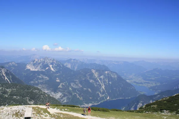 Dita Punto Vista Osservare Montagne Austriache — Foto Stock