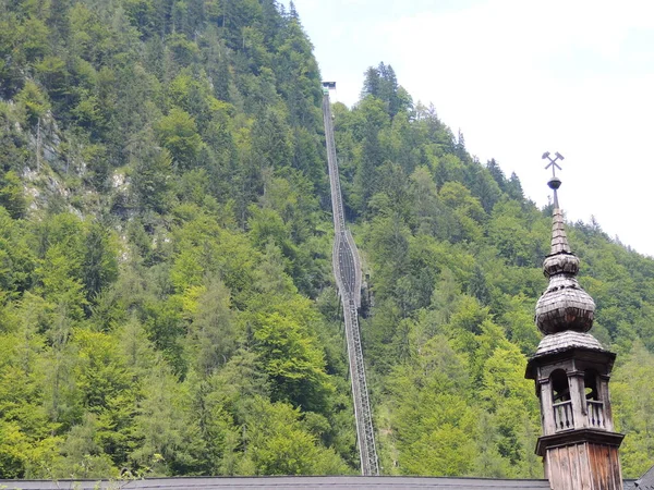 Hallstatt Krásné Rakouské Město Břehu Jezera — Stock fotografie