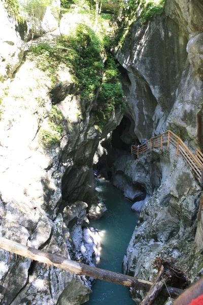 stock image Lammerklamm, walk through this gorge located in Austria.