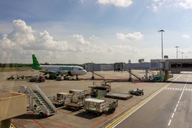 Batam, Endonezya - 16 Aralık 2021: Hang Nadim Uluslararası Havalimanı Batam, Endonezya.