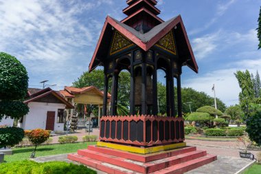 A big bell tower at Aceh museum in Banda Aceh Indonesia. historical bell