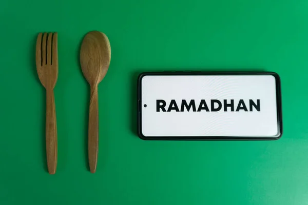 Konzept Des Ramadhan Und Des Intermittierten Fastens Ernährungskonzept Und Fettabbau — Stockfoto