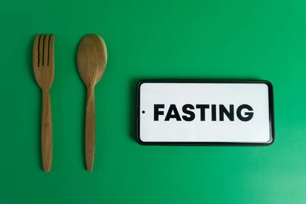 Concept Van Ramadhan Intermitten Vasten Dieetvoedingsconcept Vetverlies Stockafbeelding