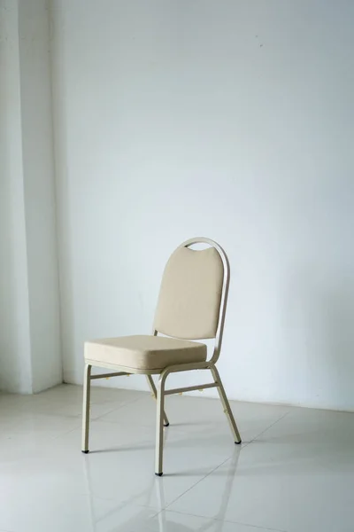 Empty Chair Room Corner Comfotable Chair Empty White Room Loneliness — Stock Photo, Image
