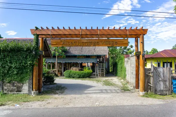 Sabang, Endonezya - Haziran 01 2023: Sabang adasındaki Aceh mirası köyü. Büyüleyici tarih ve gelenek: Aceh, Rumoh Aceh Müzesi