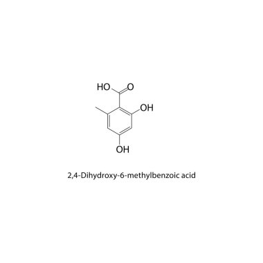 chemical formula of  Dexamycin, 2,4-dihydroxy-6-methylbenzoic acid