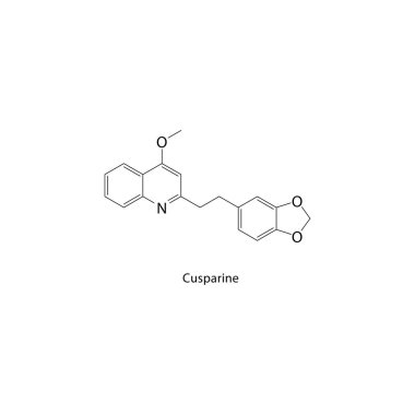Kafkas iskelet yapısı. İzokinolin alkaloit bileşik şematik çizim. Basit diyagram, kimyasal formül..