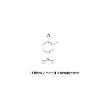 1-Chloro-2-metil-4-nitrobenzen vektör çizimi