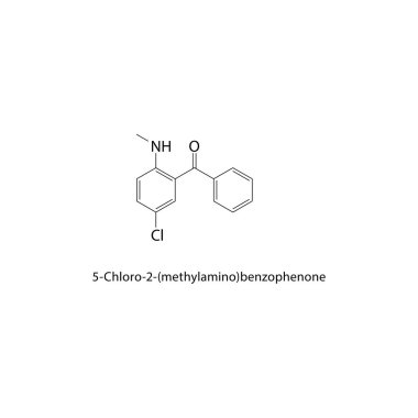 Kimyasal yapı diyagramı etiketli organik bileşik molekülü gösteriyor