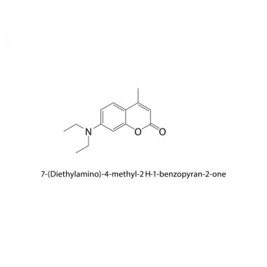 7-Diethylamino-4-metil-2H-1-benzopyran-2-1 formülü