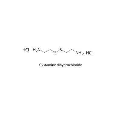 Sstamin dihidroklorür iskelet yapısı. Antioksidan bileşik şematik çizim. Basit diyagram, kimyasal formül..