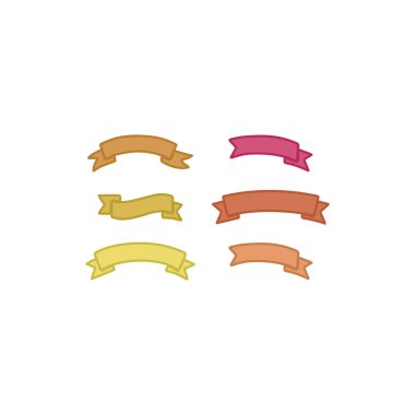 Renkli Kurdele Banner Simgeleri Koleksiyon Çeşitli Şekiller ve Etiketler, Rozetler ve Satış Etiketleri Düz Tasarım Vektörü, Web, Pazarlama ve Grafik Şablonları İçin Satış Şablonlarını Ayarla