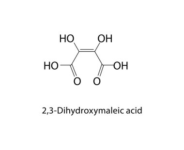 2,3-Dihydroxymaleic asit vektör çiziminin kimyasal formülü